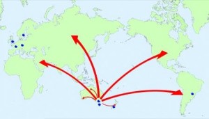 map of world - colour sml